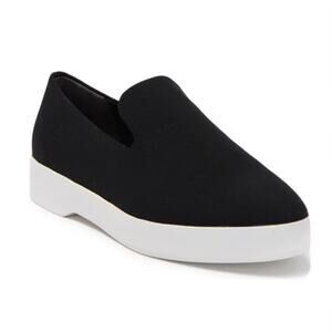 Donna Karan New York Womens 8M Pia Stretch Black Platform Loafer Flat NEW